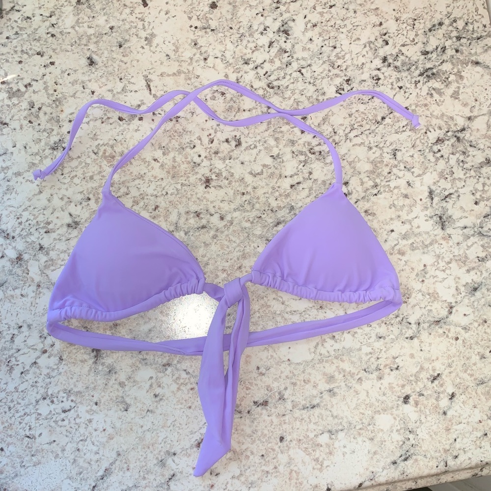 Lilac multi wear string bikini top